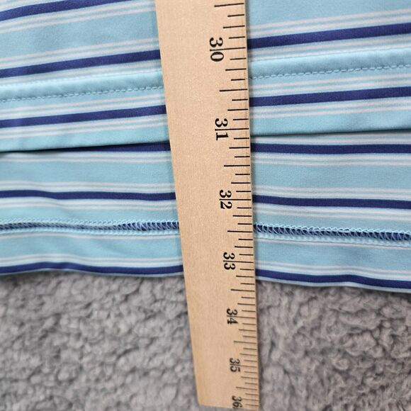 Peter Millar Men's Summer Comfort Polo Shirt Blue Striped Size XL - Picture 8 of 12